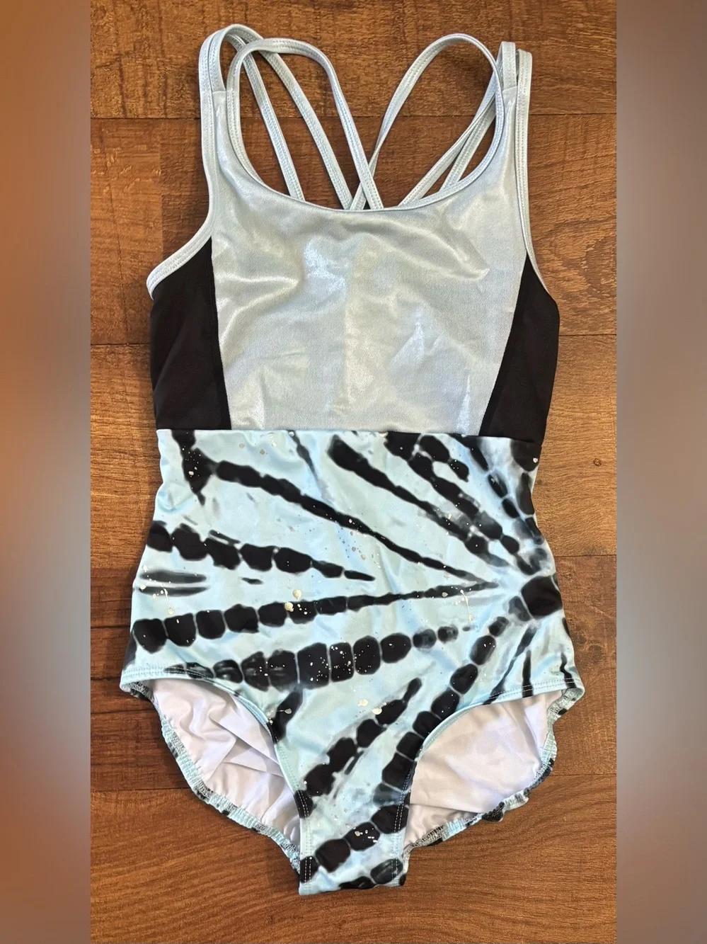 Justice girls strappy back one piece leotard Size large 12/14